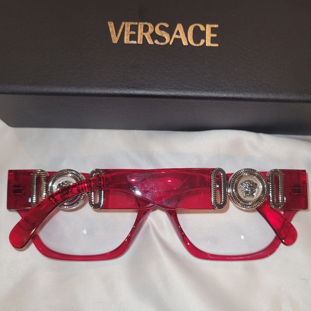 Versace Red Women's Glasses - Picture 2 of 8
